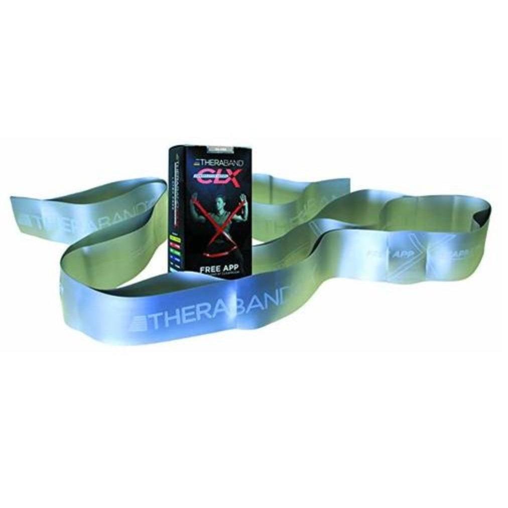 TheraBand CLX Consecutive Loop Bands 5ft Silver - Super Heavy TheraBand Category