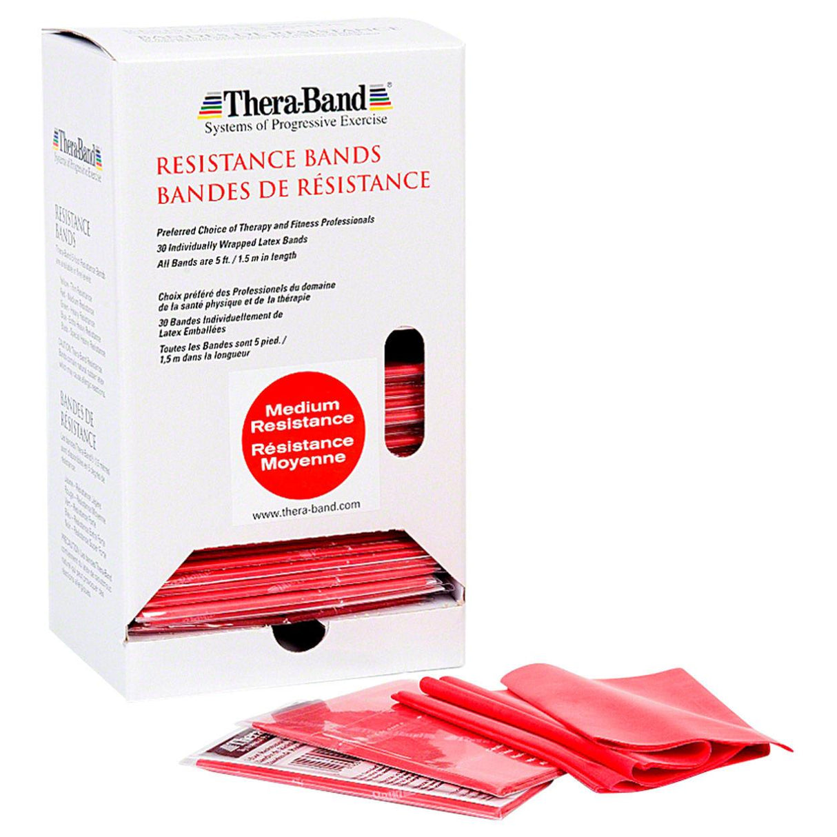 TheraBand Professional Dispenser Pack 30 Count Red - Medium TheraBand Category