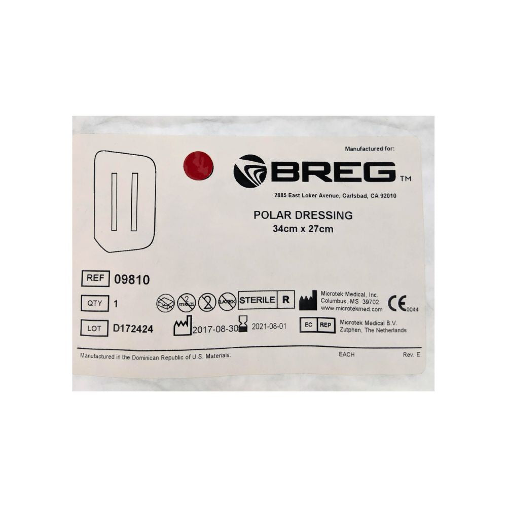 Breg Polar Care Cube Sterile Dressing Pads Back Ankle 09810 Breg Breg Accessories