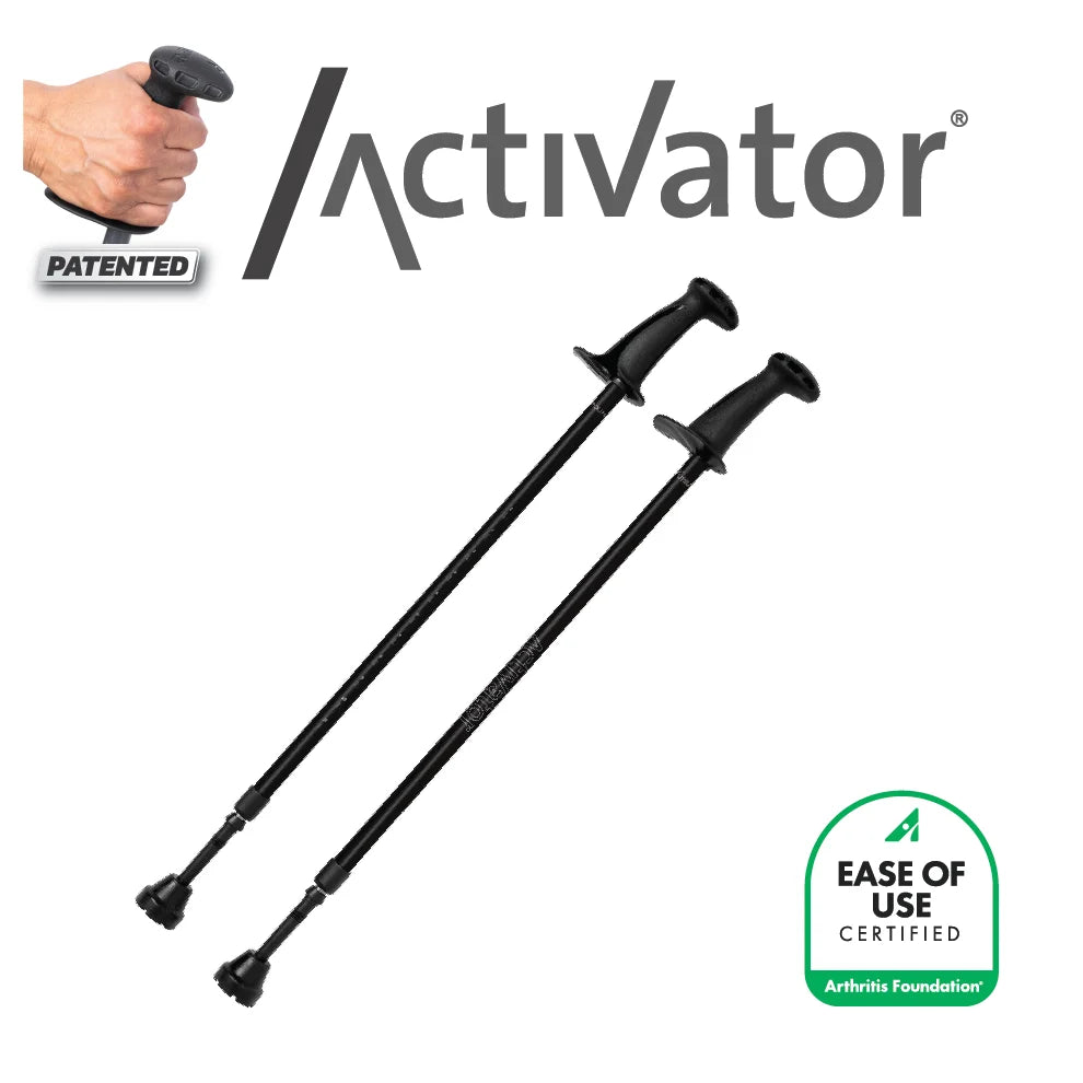 Activator Rehab Walking Poles - Original Evening Black Urban Poling Mobility
