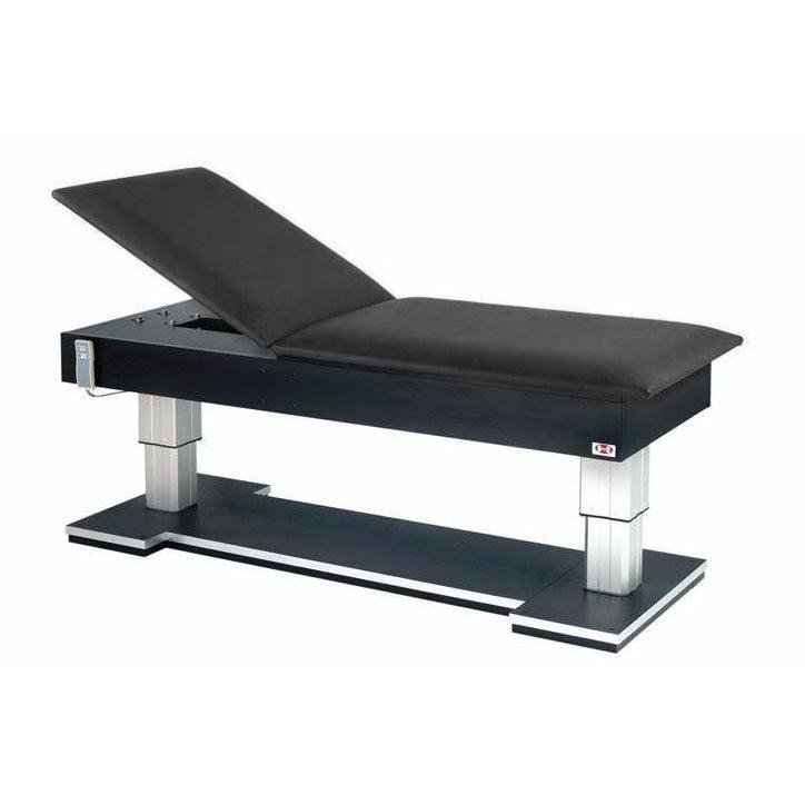 Bariatric Hi-Lo Treatment Table w/ Power Backrest Black Hausmann Brand