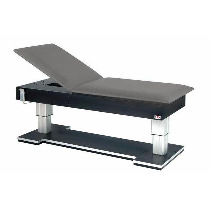 Bariatric Hi-Lo Treatment Table w/ Power Backrest Dove Gray Hausmann Brand