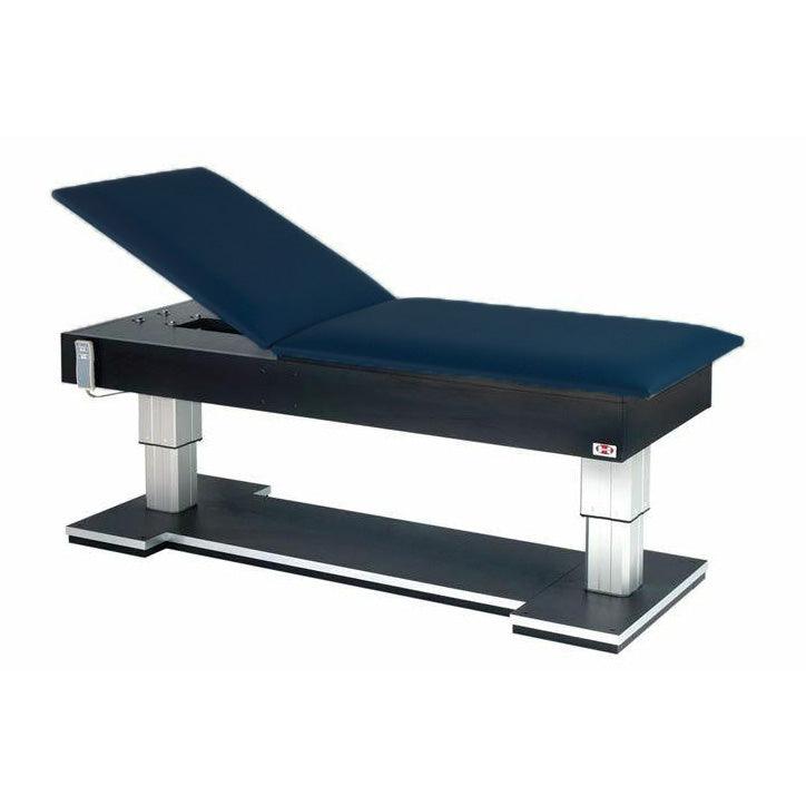 Bariatric Hi-Lo Treatment Table w/ Power Backrest Navy Blue Hausmann Brand