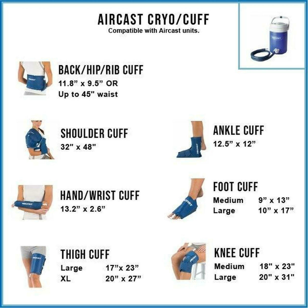 Aircast Cryo/Cuff Gravity Cooler AirCast Cold Therapy Units