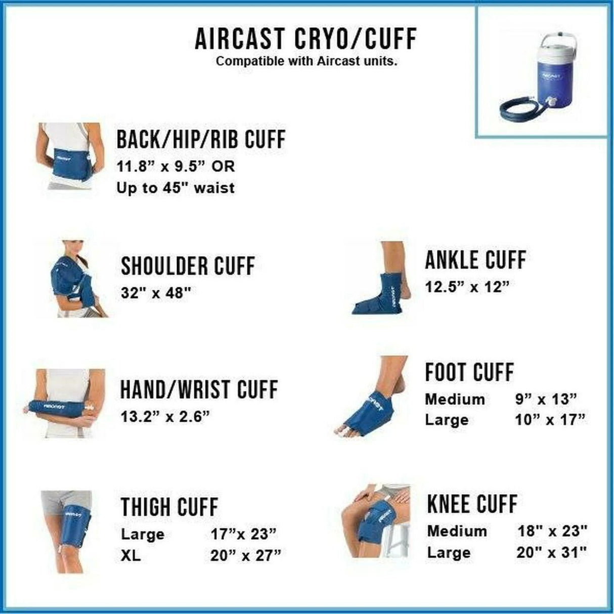 Aircast Cryo/Cuff Ankle Wrap Only AirCast Hot & Cold Therapies