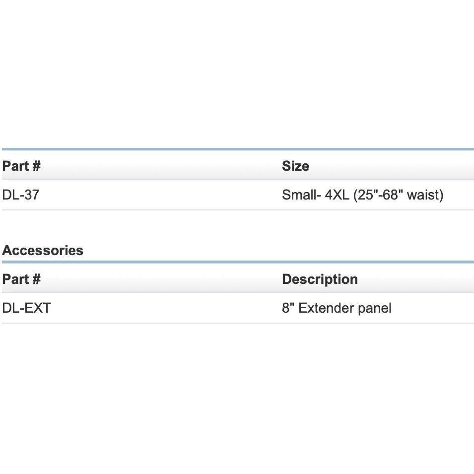 Delta 59 LSO Back Brace Comfortland Medical Category