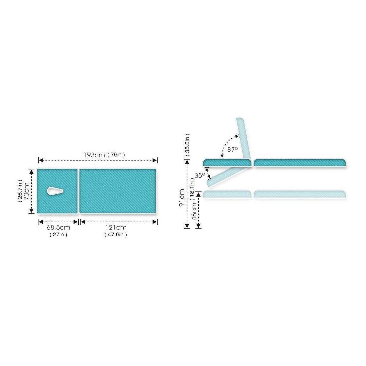 EveryWay Two Section Hi-Lo Table EveryWay Category