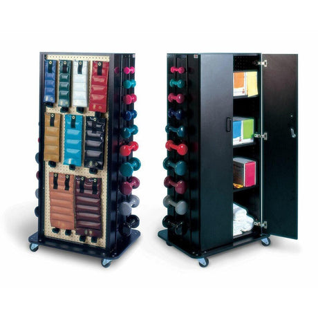 Multi-Purpose Weight Rack with Storage Doors Hausmann Brand
