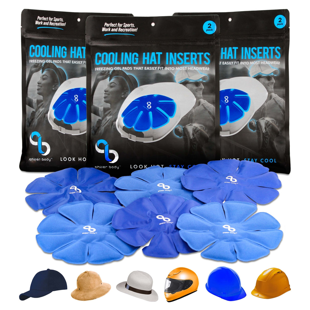 Chiller Body Cooling Hat Inserts 