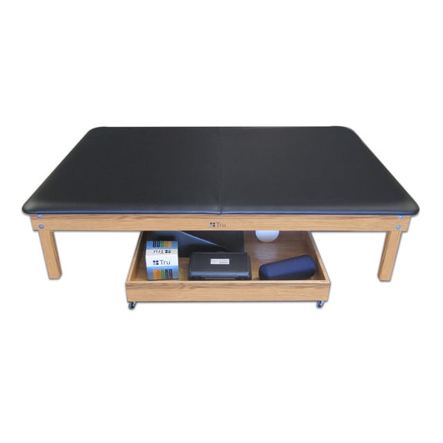 Tru™ Mobile Oak "Low Rider" Storage Tray for Mat Tables