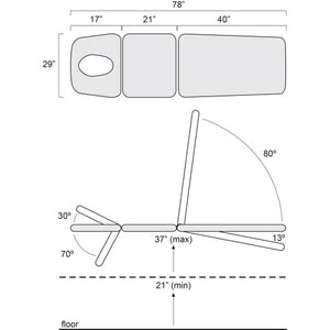 Titan Premier 3-Section Hi-Lo Treatment Table Specifications - Shop Sourceortho.net