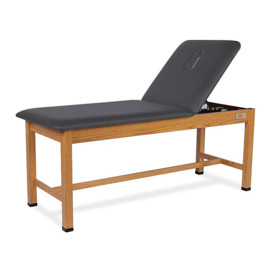 TruMedical Deluxe Solid Oak H-Brace Treatment Table - SourceOrtho