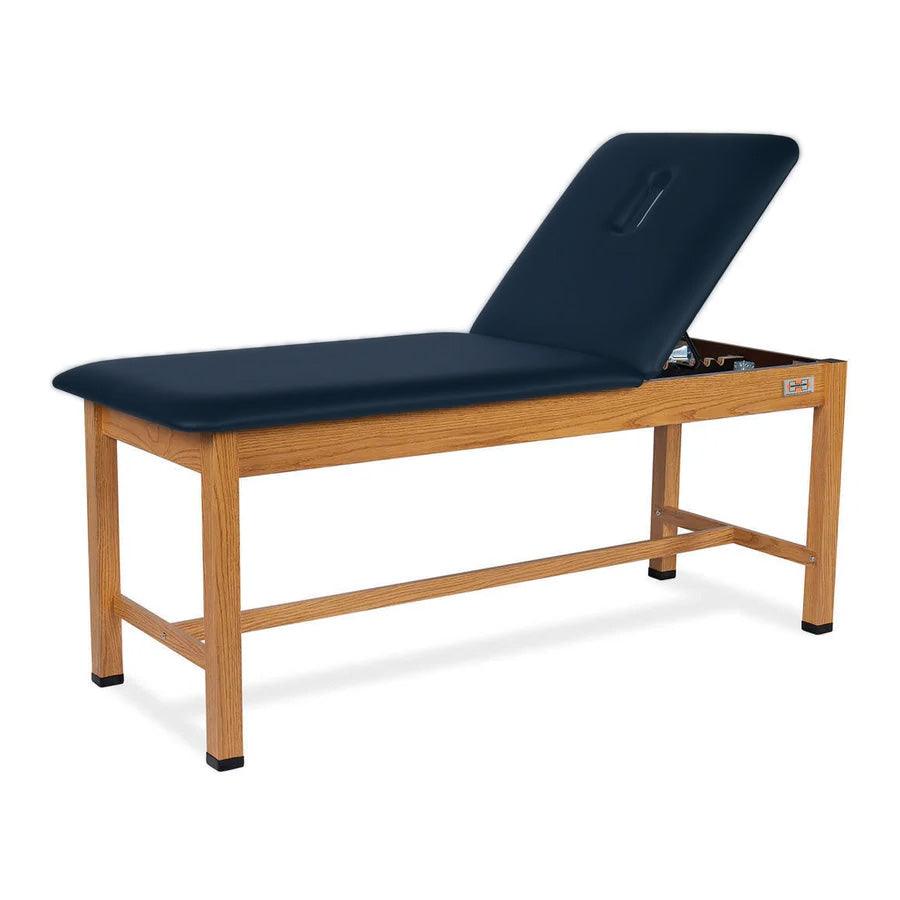TruMedical Deluxe Solid Oak H-Brace Treatment Table - SourceOrtho