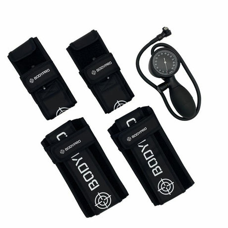 BodyPro Blood Flow Restriction Cuffs BFR 4 Cuff Set with Pump and Case