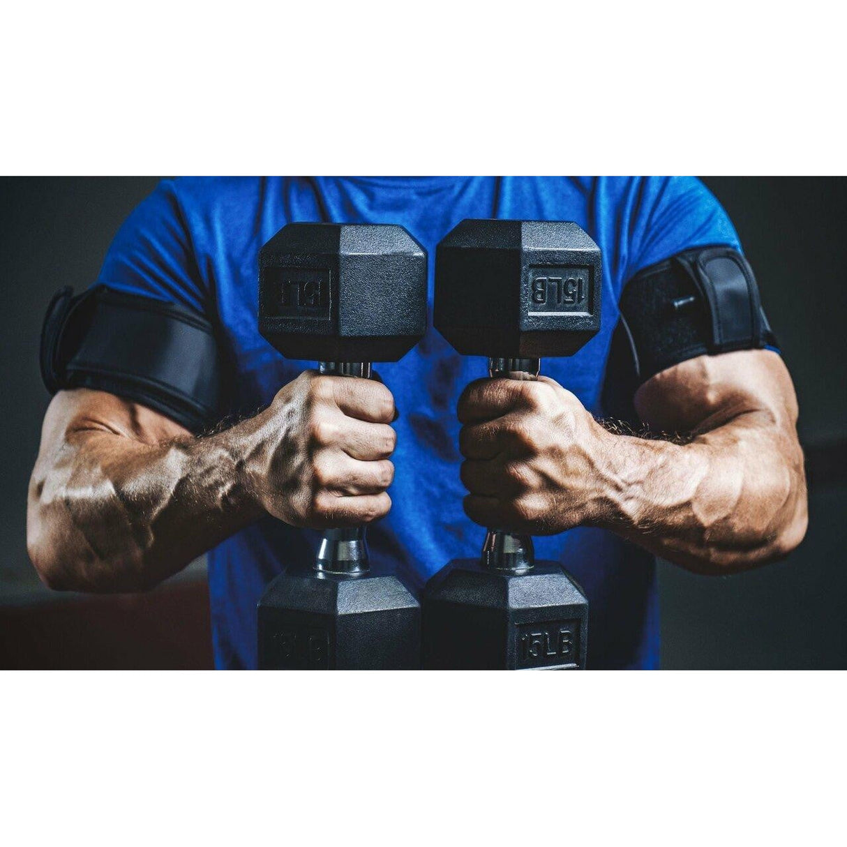 BodyPro Blood Flow Restriction Cuffs BFR 4 Cuff Set with Pump and Case