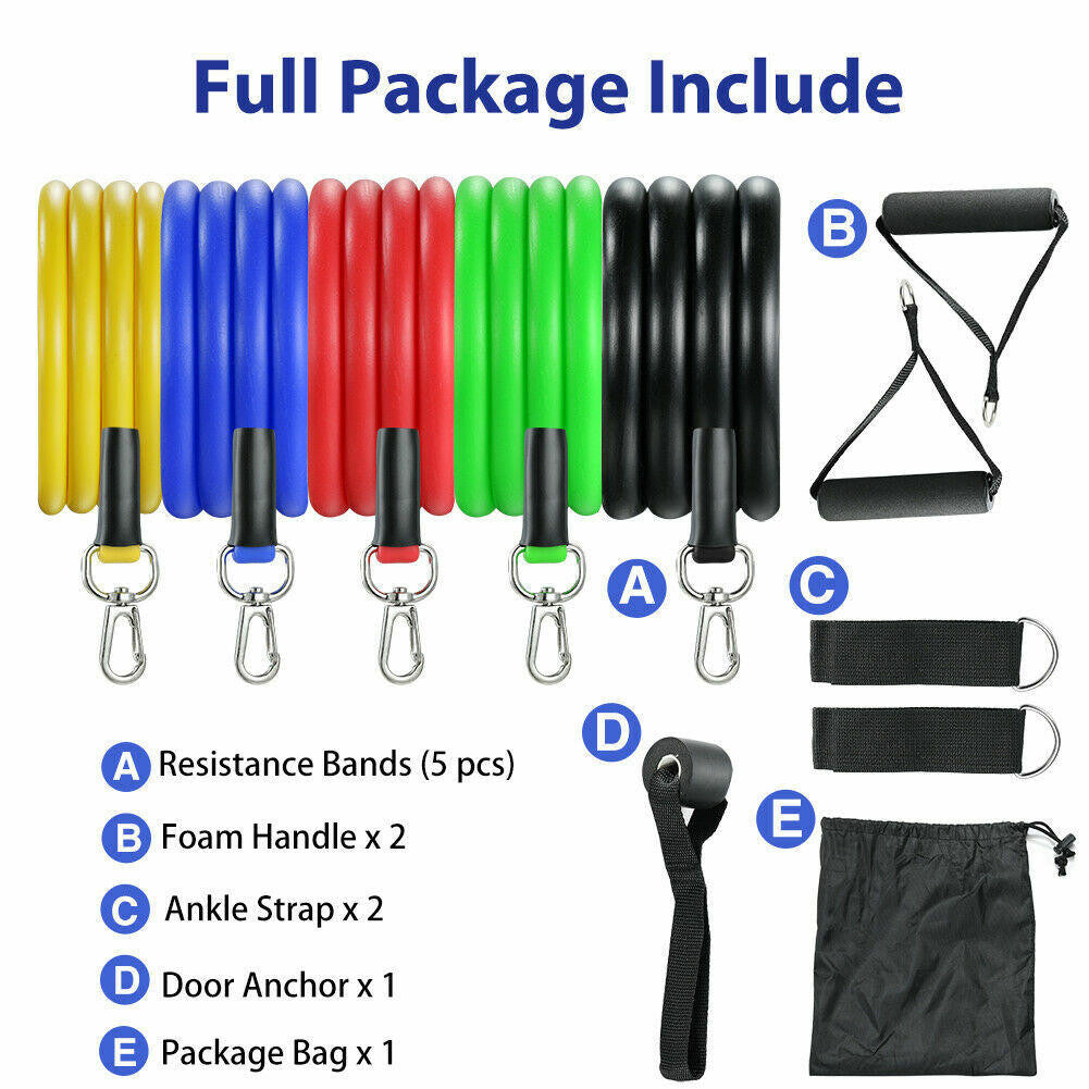 Resistance Tubes 11 Piece Set with Handles - SourceOrtho