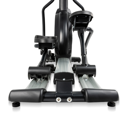 Black elliptical machine on a white background