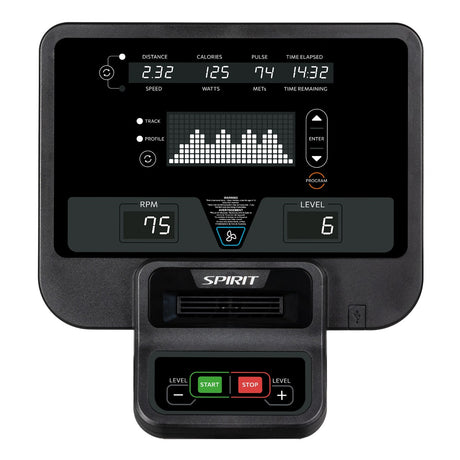 Digital display panel with various metrics on a white background