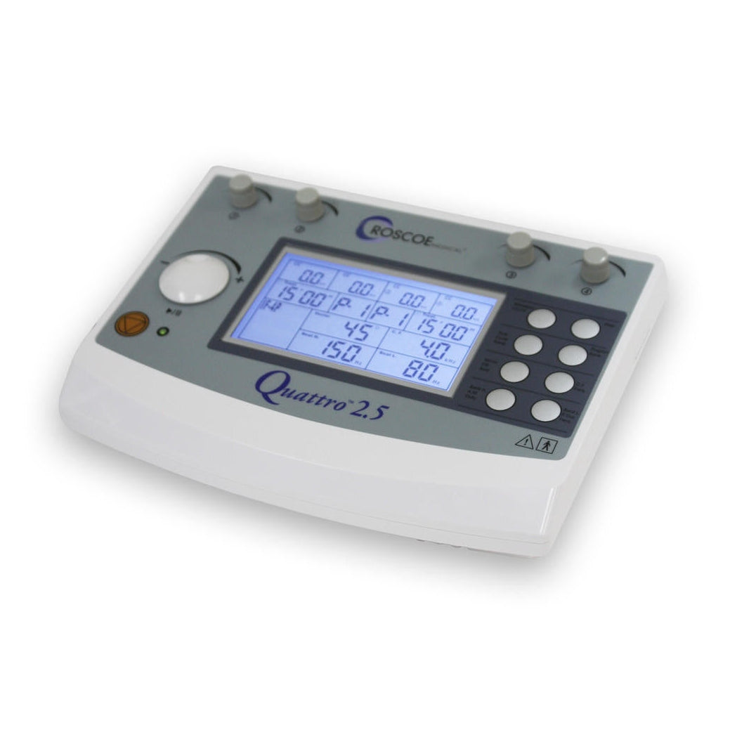 Quattro 2.5 4 Channel Clinical Stim Unit Roscoe Medical Clinical E-Stim 13-3370 Roscoe Medical SourceOrtho