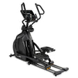 Black elliptical machine on a white background