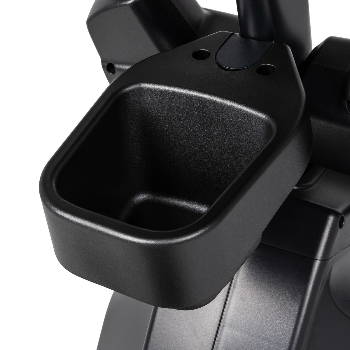 Black cup holder attached to a Spirit CE850
