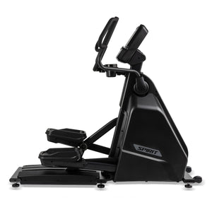 Black elliptical machine with 'Spirit' branding on a white background