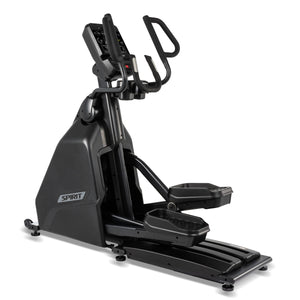 Black elliptical machine with 'Spirit' branding on a white background