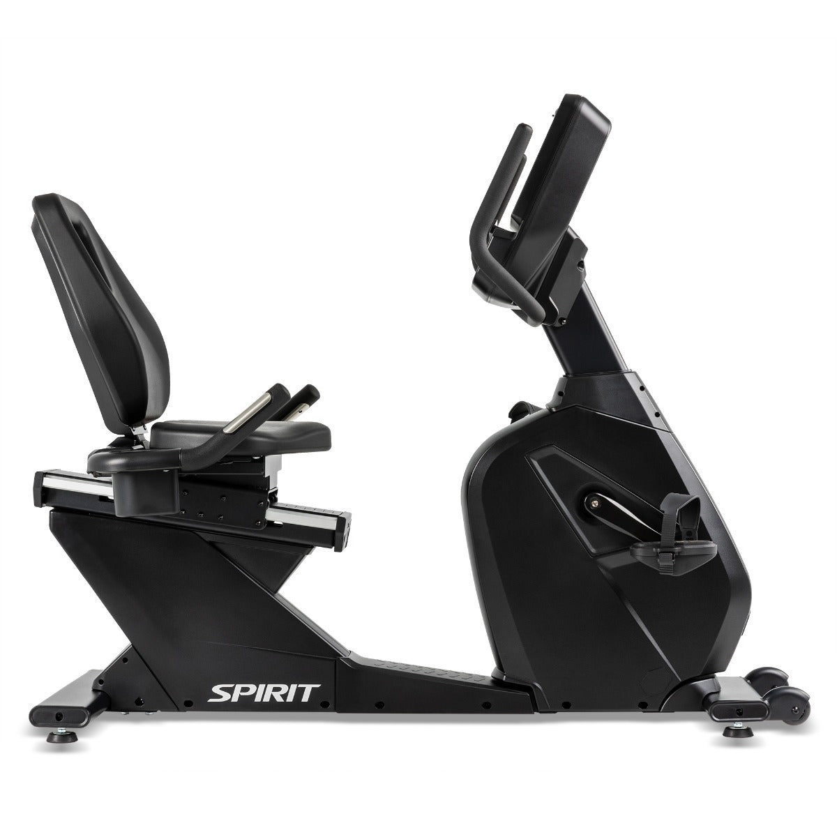 Black exercise bike with 'Spirit' branding on a white background