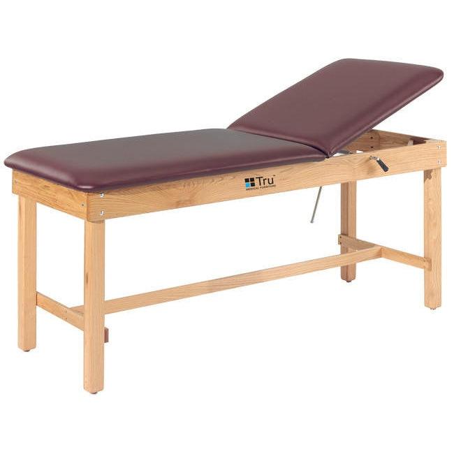TruMedical Deluxe Solid Oak H-Brace Treatment Table - SourceOrtho
