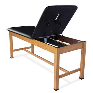 TruMedical Deluxe Solid Oak H-Brace Treatment Table - SourceOrtho